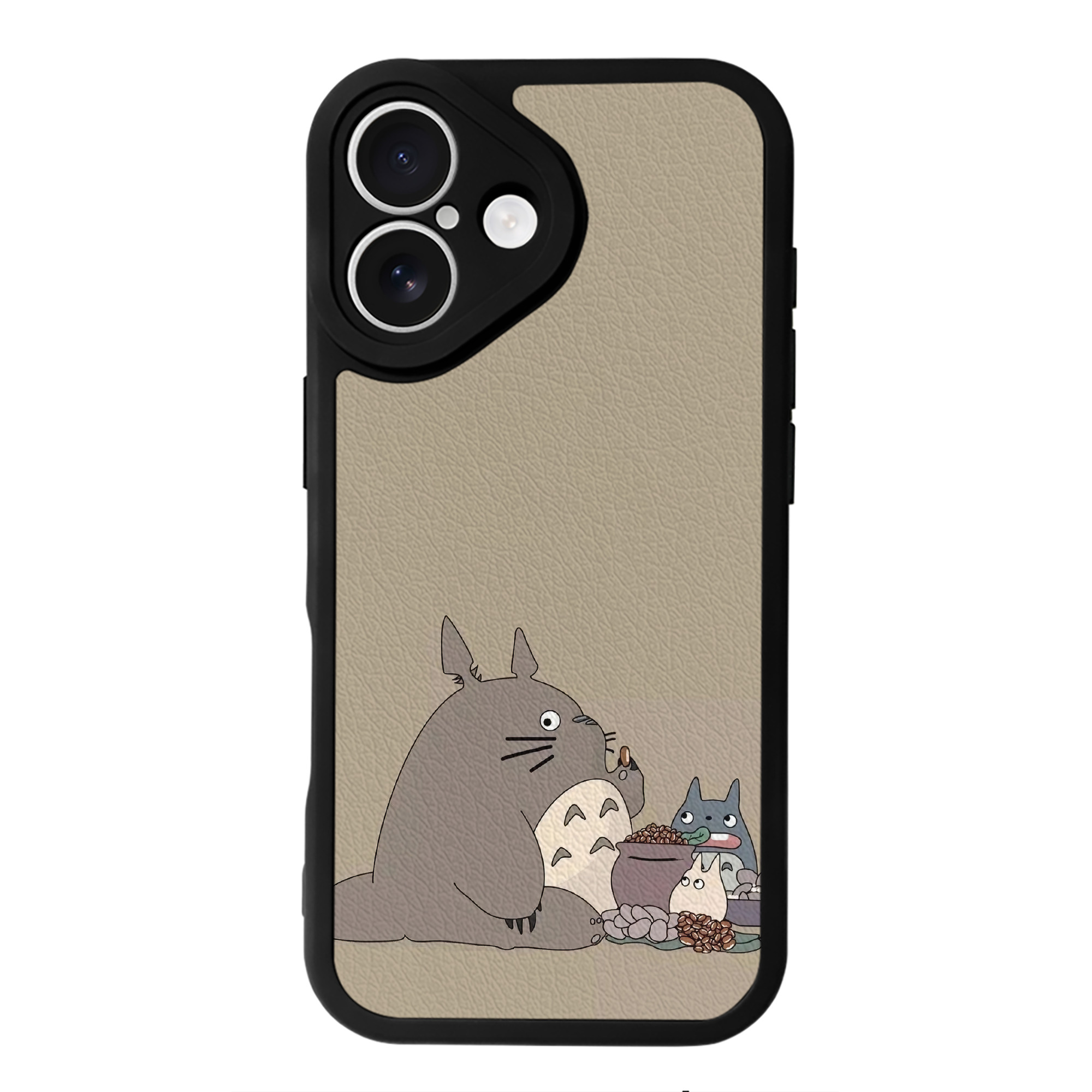 （画像用） となりのトトロ 草壁メイ 草壁サツキ My Neighbor Totoro Satsuki Kusakabe Mei Kusakabe 【iPhone 16シリーズ対応】シリコンスマホケース（レザー調） 材質：シリコン